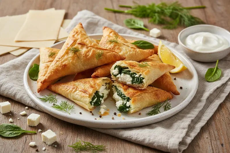 Filonyytit feta-pinaattitäytteellä