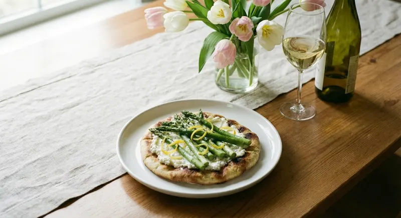 Keväinen flatbread