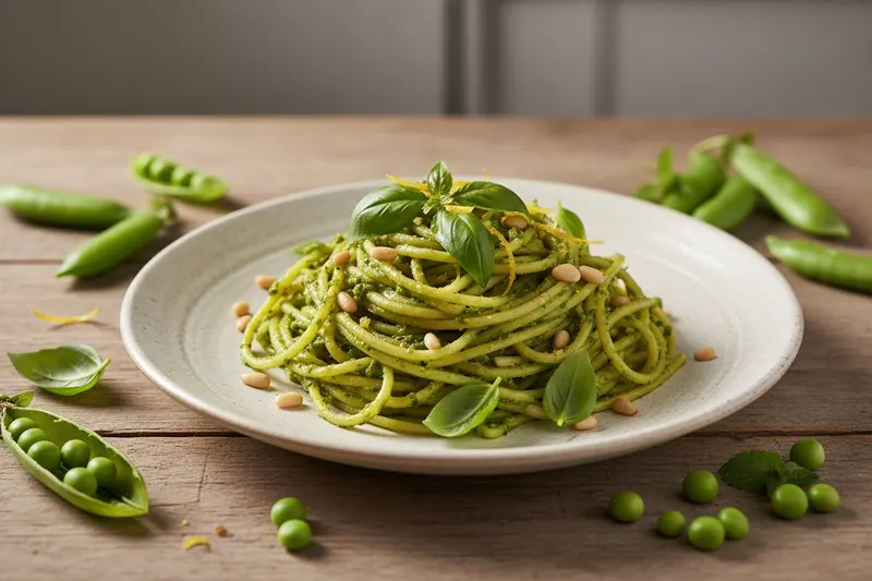 Hernepestopasta tuoreilla kesäherneil­lä