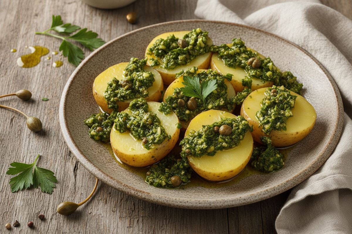 Italialaiset salsa verde -perunat