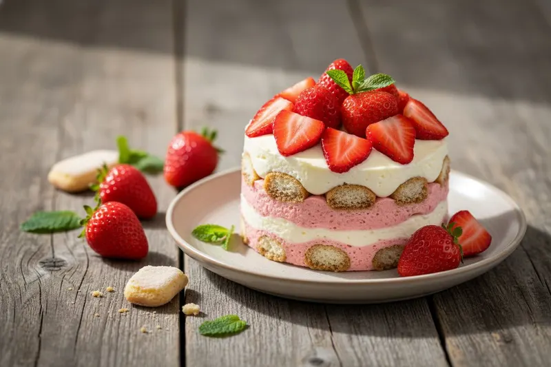 Kesäinen Mansikkatiramisu
