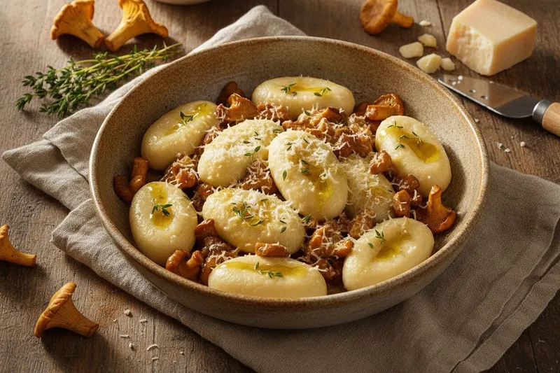 Ricottagnudit kantarelli-voikastikkeella