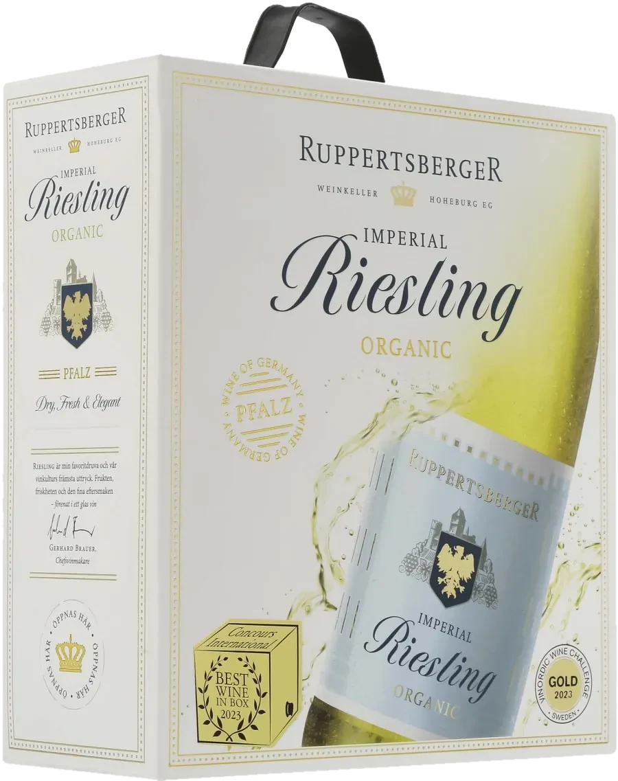 Ruppertsberger Imperial Riesling Organic 2025 hanapakkaus