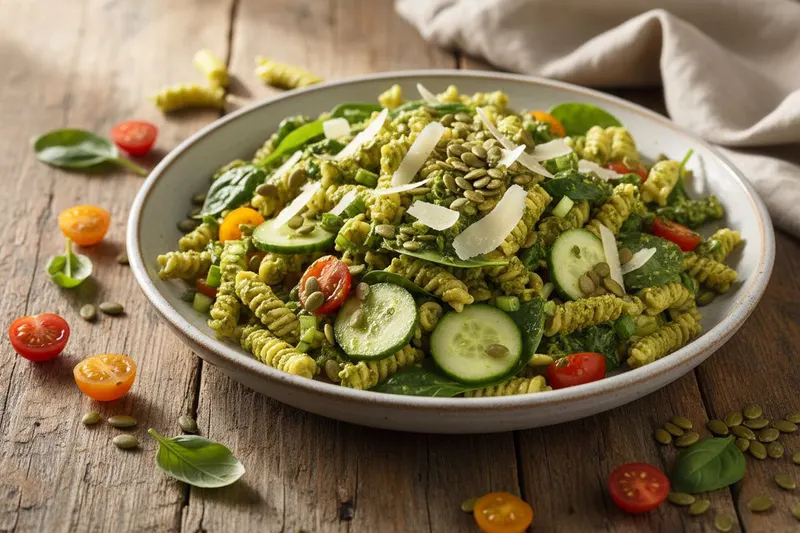 Green goddess-pastasalaatti