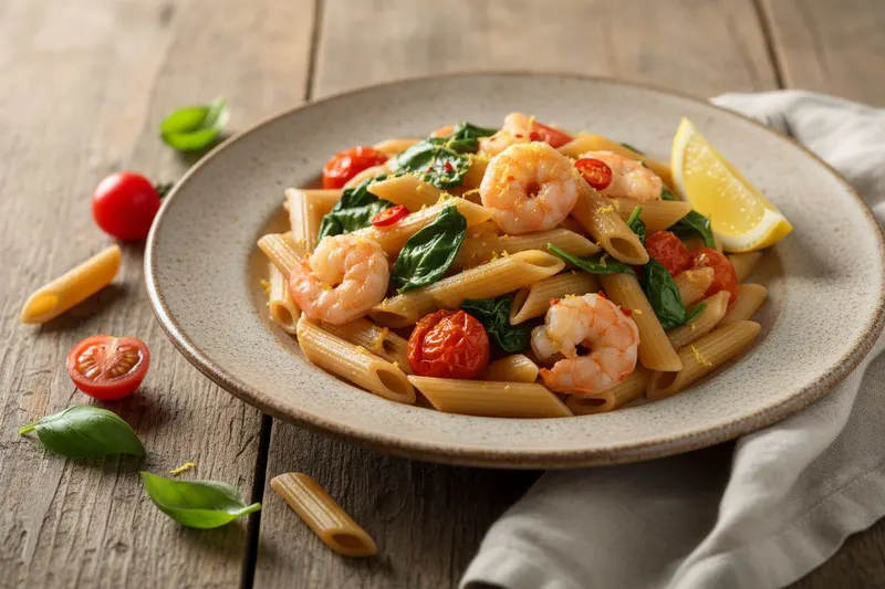 Yhden kattilan katkarapupasta